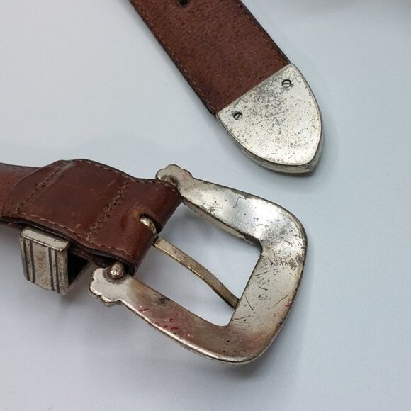 Vintage USA Made Talbots Garden Charms Genuine Leather Waist Belt Size S - Picture 9 of 9